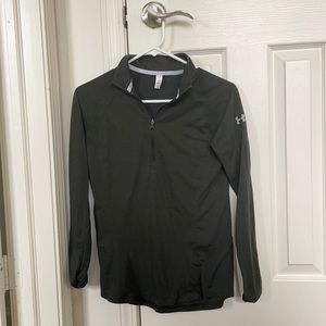Under Armor dark green quarter zip